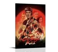 HAUEBDANSEY Poster di Cobra Kai su tela, decorazione artistica da parete in stile vintage, per soggiorno e camera da letto, 40 x 60 cm, con cornice