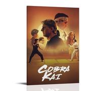 HAUEBDANSEY Poster di Cobra Kai su tela, decorazione artistica da parete in stile vintage, per soggiorno e camera da letto, 40 x 60 cm, con cornice