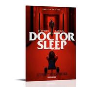 HAUEBDANSEY Poster di Doctor Sleep su tela, decorazione artistica da parete estetica vintage, decorazione per soggiorno e camera da letto, 50 x 75 cm, con cornice