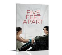 HAUEBDANSEY Poster su tela, motivo: Five Feet Apart, motivo: film Five Feet Apart, decorazione artistica da parete per soggiorno e camera da letto, 30 x 45 cm, con cornice