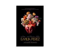 HAUEWB4HEWY Emilia Pérez - Poster estetico su tela, decorazione artistica da parete, per soggiorno, 50 x 75 cm, senza cornice