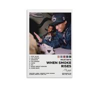 HAUEWB4HEWY Mustafa - Poster con album "When Smoke Rises" su tela, decorazione artistica da parete per soggiorno, 50 x 75 cm, senza cornice