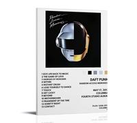 HAUEWB4HEWY Poster artistico da parete con motivo "Random Access Memories", stampa artistica da parete, per soggiorno, 40 x 60 cm, con cornice
