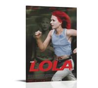 HAUEWB4HEWY Poster artistico da parete con motivo "Run Lola Run", poster artistico da parete per soggiorno, 50 x 75 cm, con cornice