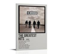 HAUEWB4HEWY Poster con stampa artistica su tela, motivo: The Greatest Hits by 3 Doors Down, poster artistico da parete per soggiorno, 30 x 45 cm, con cornice