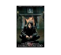 HAUEWB4HEWY Poster con tatuaggio di La ragazza con il drago, stampa artistica da parete su tela, poster artistico moderno per soggiorno, 50 x 75 cm, senza cornice