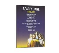 HAUEYQWUEGG Spacey Jane - Poster con stampa artistica da parete con album "Sunlight", decorazione artistica da parete su tela, stile vintage, per soggiorno e camera da letto, 60 x 90 cm, con cornice