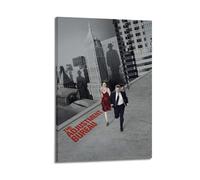 HAUEYQWUEGG The Adjustment Bureau1 - Poster con stampa artistica da parete, stile vintage, su tela, per soggiorno, camera da letto, 60 x 90 cm, con cornice