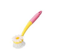 haug bürsten - Spazzola per piatti con fiori in tessuto - Materiale: nylon - Forma: rotonda - Colore: bianco/bacca