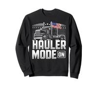 Hauler Mode ON Patriotic Trucker Big Rig, motivo: bandiera USA Felpa