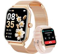 Haulvean Smartwatch, 1,85 pollici, chiamate Bluetooth & messaggi, impermeabile IP67, oltre 110 sport, contapassi, monitor di saturazione dell'ossigeno, compatibile con Android e iOS