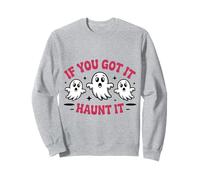 Haunt It Shirt Cute Ghosts Funny Halloween Citazione Ottobre Felpa