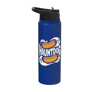 Hauntdog Ghostly Hot Dog Humor Design Stainless Steel Insulated Water Bottle