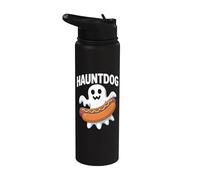 Hauntdog Halloween Ghost Hot Dog Fun Stainless Steel Insulated Water Bottle