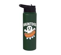 Hauntdog Halloween Ghost Hot Dog Fun Stainless Steel Insulated Water Bottle