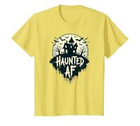 Haunted AF: Spooky Manor Halloween Horror Night Maglietta, Bambini, Limone, 2 Anni