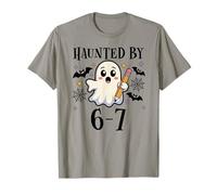 Haunted By 6-7 Funny Teacher 67 Halloween Six Seven Ghost 67 Maglietta