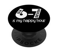 Haunted By 6-7 Six Seven 67 Sayings 6 7 Numbers 6 & 7 Hours PopSockets PopGrip Adesivo