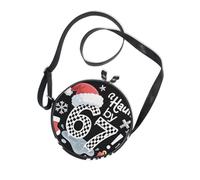 Haunted by 67 West - Borsa a tracolla da donna, alla moda, con cinturino regolabile, piccole borse nere per escursionismo, viaggi, borsa messenger in tela