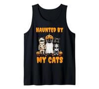 Haunted By My Cats - Costume da Zucca Fantasma Divertente per Halloween Canotta