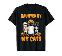 Haunted By My Cats - Costume da Zucca Fantasma Divertente per Halloween Maglietta