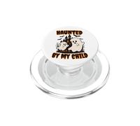 Haunted by My Child Funny Ghost Halloween Men Women PopSockets PopGrip per MagSafe