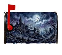 Haunted Castle Coperture magnetiche per cassetta postale, gotico spettrale pipistrelli luna Halloween nero vacanza copertura per cassetta postale per esterni giardino cortile decorazione 45,7 x 53,3