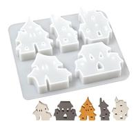 Haunted Castle Silicone Mold, Non Stick Halloween Baking Mold