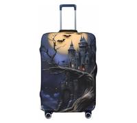 Haunted Castle Under Moon - Copertura elastica per valigie, 45-81 cm, Nero , x-large