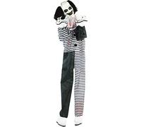 Haunted Hill Farm HHCLOWN-11FLSA Clown animatronico a grandezza naturale, decorazione di Halloween per interni ed esterni, multicolore