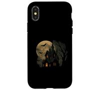 Haunted House, motivo notte spettrale di Halloween Custodia per iPhone X/XS