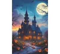Haunted House Notebook: Blank Lined Notebook for All Ages, Halloween, Pumpkins, Haunted House | 6x9 inches, 110 pages | Gifts for Birthdays, Christmas, Thanksgiving and more