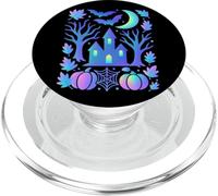 Haunted House Pipistrelli Luna Notte Spettrale PopSockets PopGrip per MagSafe