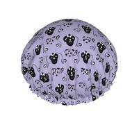 Haunted Mansion Cuffia da doccia da donna riutilizzabile a doppio strato cuffia da bagno cuffia per capelli impermeabile fascia elastica da donna spa salone doccia cappelli per capelli