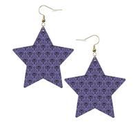 Haunted Mansion - Orecchini pendenti da donna, alla moda, a forma di stella, versatili, One Size, Pelle