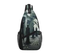 Haunted Mansions - Borsa a tracolla a tracolla, da uomo e da donna