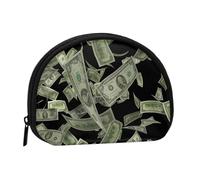 Haunted The Mansion - Portamonete semicircolare con stampa, mini portamonete portatile con cerniera, borsa per bambini per donne e uomini, Dollar Sign Money, taglia unica, Semicerchio