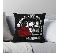 Haunting Adeline Our Last Name Is Meadows Federa quadrata in poliestere e velluto stampato con cerniera decorativa per divano