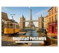 Hauptstadt Patchwork (Wandkalender 2026 DIN A2 quer), CALVENDO Monatskalender: Für alle, die keine Zeit zum Reisen haben - die Sehenswürdigkeiten europäischer Hauptstädte in jeweils einem Bild