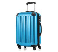 HAUPTSTADTKOFFER - ALEX - Bagaglio a mano con scomparto per laptop, Valigia rigida, Trolley espandibile, 4 doppie ruote, 55 cm, 42 litri, Ciano