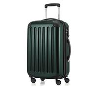 HAUPTSTADTKOFFER - ALEX - Bagaglio a mano con scomparto per laptop, Valigia rigida, Trolley espandibile, 4 doppie ruote, TSA, 55 cm, 42 litri, Dark Verde