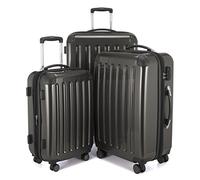 HAUPTSTADTKOFFER - ALEX - Set di 3 valigie, valigie rigide, trolley, bagaglio da viaggio opaco, set da viaggio, 4 ruote doppie (S, M e L), Graphite