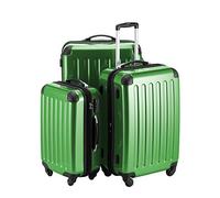 Hauptstadtkoffer ALEX Set di 3 Valigie - Bagaglio a Mano 55 cm, Valigia Media 65 cm e Valigia Grande 75 cm, Rigide ABS+PC, Lucchetto a Combinazione, Verde