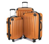 Hauptstadtkoffer ALEX Set di 3 Valigie - Bagaglio a Mano 55 cm, Valigia Media 65 cm e Valigia Grande 75 cm, Rigide ABS/PC, Lucchetto TSA, Arancia