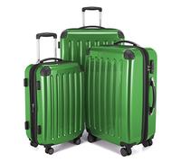HAUPTSTADTKOFFER - Alex - Set di 3 valigie espandible, TSA, (S, M & L), 235 litri, Verde