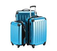 HAUPTSTADTKOFFER - Alex - Set di 3 valigie (S, M & L), 235 litri, Colore Blu ciano