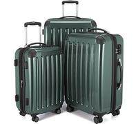 HAUPTSTADTKOFFER - Alex - Set di 3 valigie (S, M & L), 235 litri, Colore Verde foresta