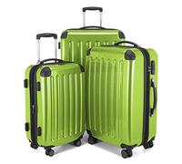 HAUPTSTADTKOFFER - ALEX - Set di 3 valigie, valigie rigide, trolley, bagaglio da viaggio opaco, set da viaggio, TSA, 4 ruote doppie (S, M e L), Mela Verde