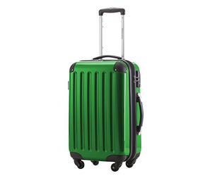 Hauptstadtkoffer ALEX Trolley Bagaglio a Mano 55x38x23 cm, 42 L, Lucchetto TSA, Rigido Espandibile PC/ABS, 3,2 kg, 4 Ruote Doppie, Verde