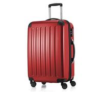 Hauptstadtkoffer ALEX Trolley Rigido Espandibile 65 cm (74 L) con Lucchetto a Combinazione, Valigia da Viaggio Robusta con 4 Ruote Doppie, Rosso